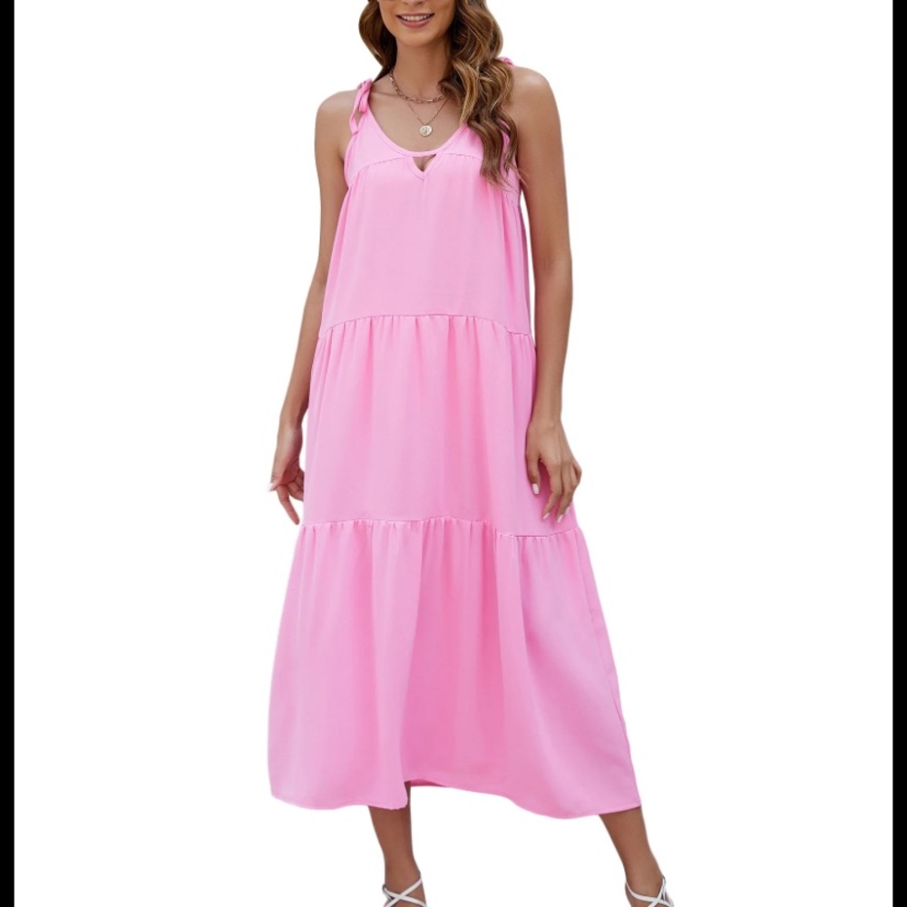 Elegant Pink Maxi Dress